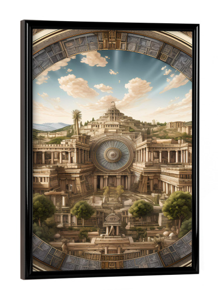 Poster mit schwarzem Rahmen "Zivilisationen - Persepolis" artboxONE - Städte,Abstrakt,Architektur