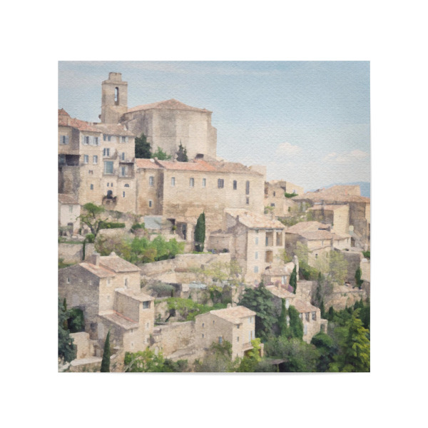 Poster 20x20 cm "Lila Dächer" artboxONE - Städte,Natur,Architektur - Dorf,Italien,Architektur,Natur,Bäume