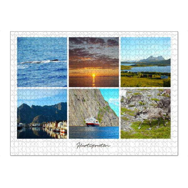 Puzzle Ravensburger "Hurtigruten, Norge" artboxONE - Natur,Reise,Reise / Strand und Meer,Reise / Länder