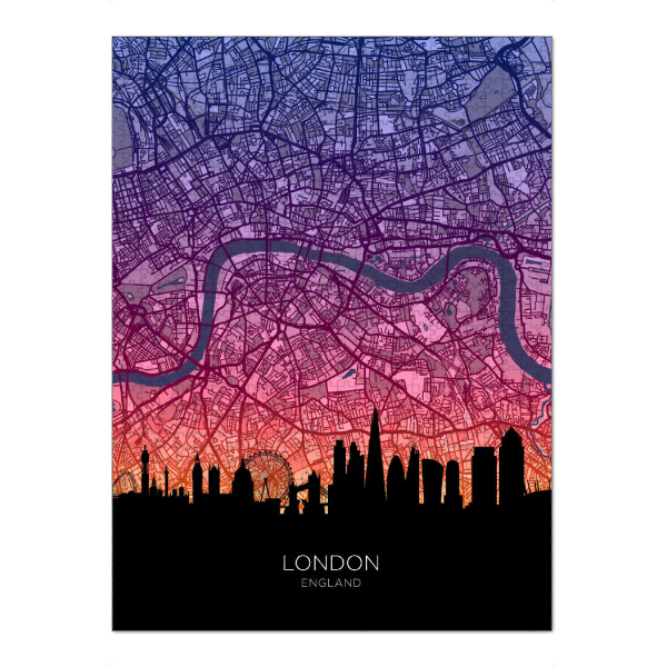 Puzzle Ravensburger "London-Skyline-Sonnenuntergang" artboxONE - Städte,Städte / London