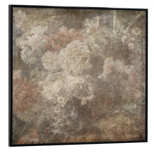 Poster mit schwarzem Rahmen 30x30 cm "Blumen-Grunge D" artboxONE - Floral,Abstrakt - Blumen,Grunge,Blumen,Verzweifelt