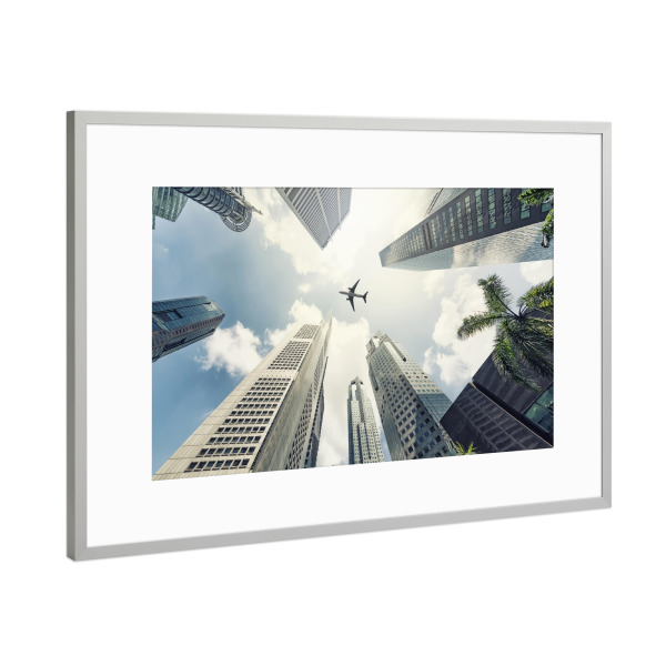 Poster mit Rahmen Silber "Modernes Leben" artboxONE - Städte,Reise,Architektur,Reise / Asien,Städte / Singapur