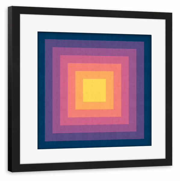 Poster mit Rahmen schwarz "Gradient squares B" artboxONE - Abstrakt,Geometrie