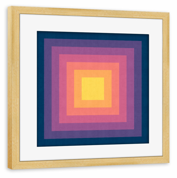Poster mit Rahmen kiefer "Gradient squares B" artboxONE - Abstrakt,Geometrie