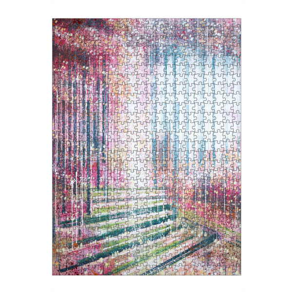artboxONE Puzzle "Blüte am Waldrand" artboxONE - Natur,Abstrakt - Blüten,Rosa,Wald,Bäume,Wald,Wald,Sonnenlicht,Natur - Bild blüten