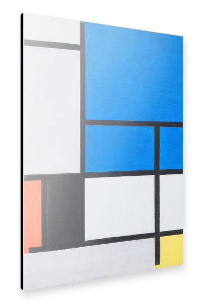 Alu-Dibond "Blau, Rot, Schwarz, Gelb, Grau" 30x20 cm artboxONE