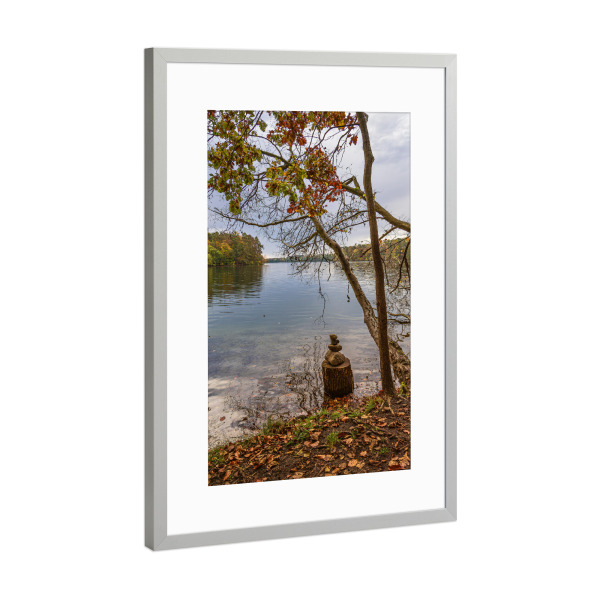 Poster mit Rahmen Silber "Herbst, See, Baum, Wald" artboxONE - Natur,Reise