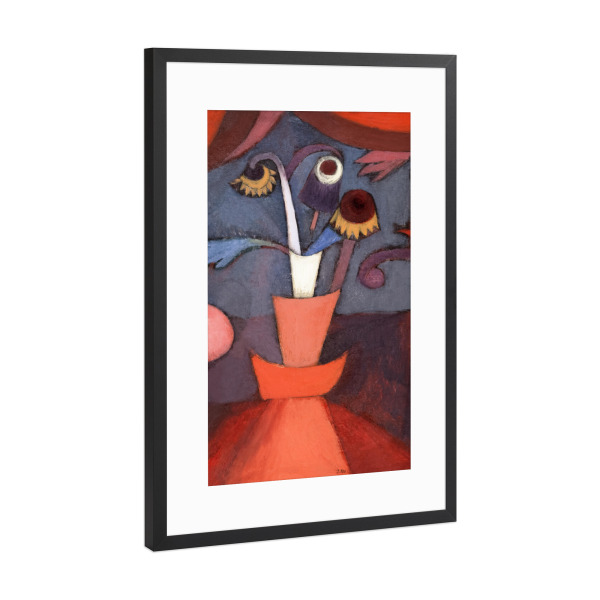 Poster mit Rahmen Schwarz (Metallic) "Bunte Herbstblume" artboxONE - Natur,Floral,Abstrakt,Für Mama,Für Papa