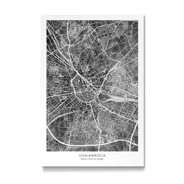 Galerie-Print "Osnabrück Deutschland Karte BW" 30x20 cm artboxONE