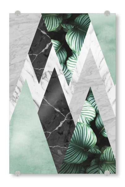 Acrylglasbild "Geometric and botanical F" artboxONE - Floral