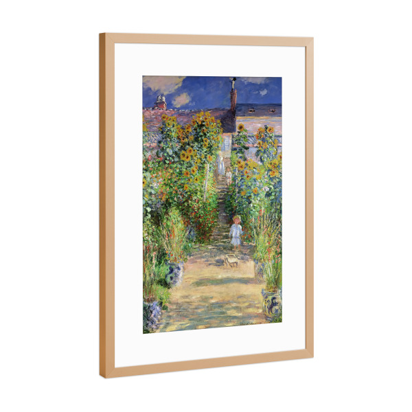 Poster mit Rahmen Kupfer "Der Garten von Monet à Vétheuil" artboxONE - Städte,Natur,Reise,Für Mama,Für Papa