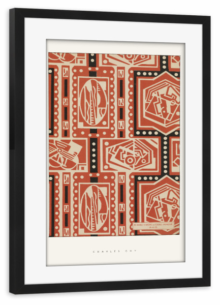 Poster mit Rahmen schwarz "Charles Goy - Feminine Eleganz" artboxONE - Typografie,Abstrakt,Geometrie