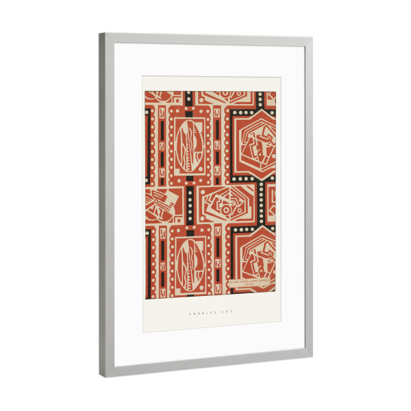 Poster mit Rahmen Silber "Charles Goy - Feminine Eleganz" artboxONE - Typografie,Abstrakt,Geometrie