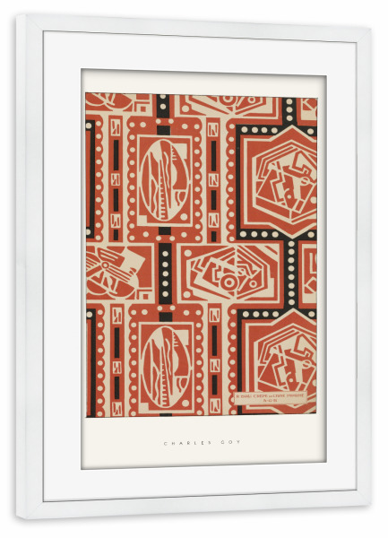 Poster mit Rahmen weiß "Charles Goy - Feminine Eleganz" artboxONE - Typografie,Abstrakt,Geometrie