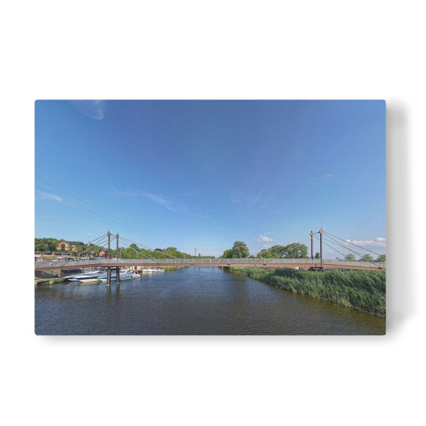 Leinwandbild "Geesthachter Hafenbrücke-Westside" artboxONE - Städte,Natur,Reise,Architektur,Städte / Weitere