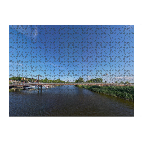 Puzzle Ravensburger "Geesthachter Hafenbrücke-Westside" artboxONE - Städte,Natur,Reise,Architektur,Städte / Weitere