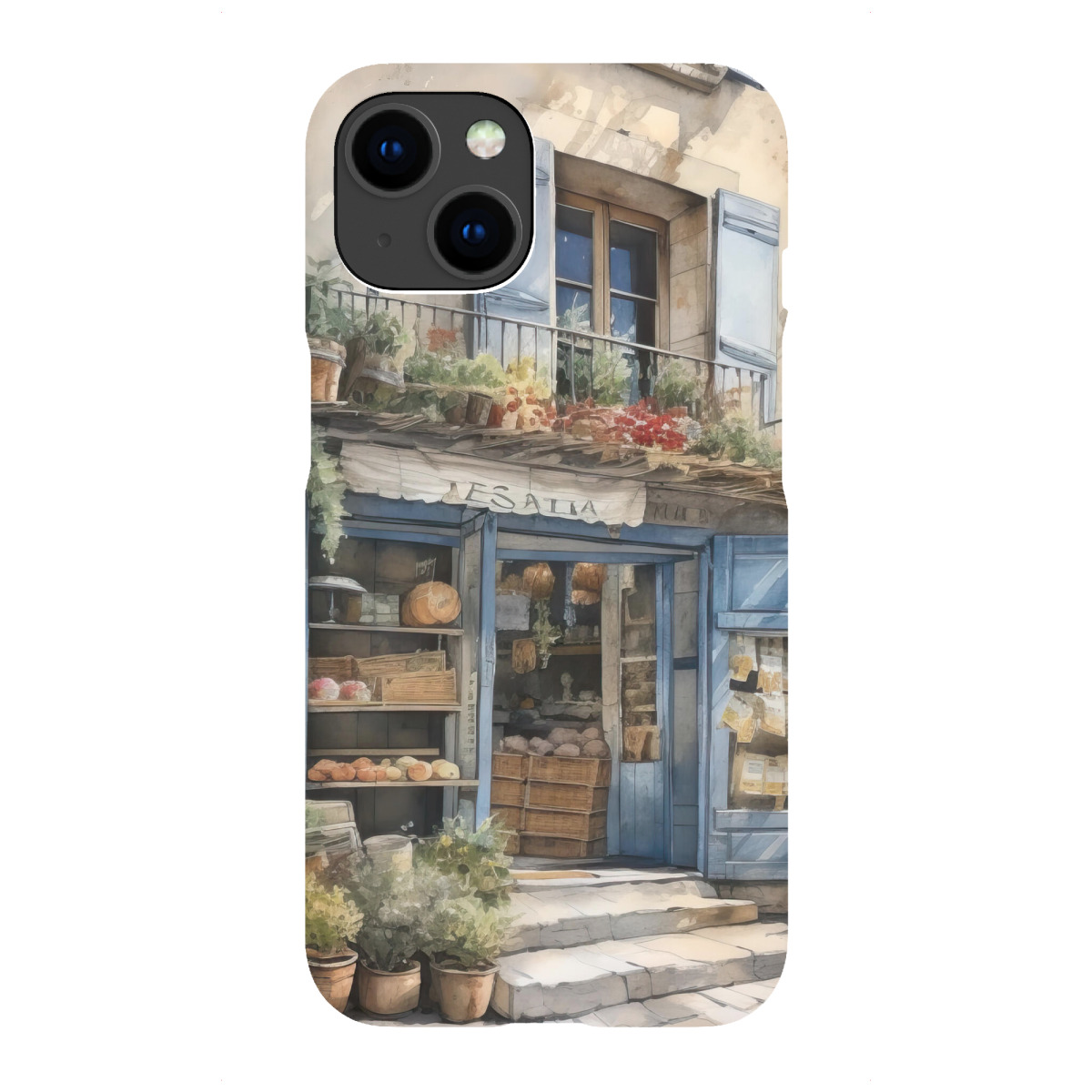 iPhone "Blauer Dorfladen" Premium-Case Handyhülle artboxONE