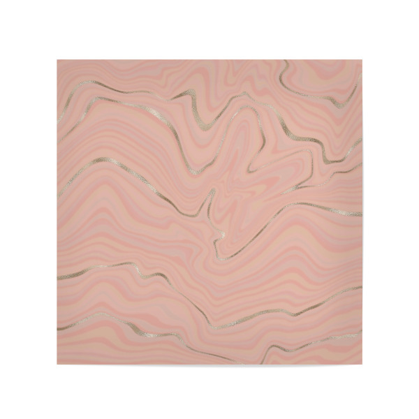 Poster 20x20 cm "Pfirsiche in der Natur J" artboxONE - Abstrakt,Liebe - Abstrakt,Rosa,Dekorativ,Wirbel,Marmor