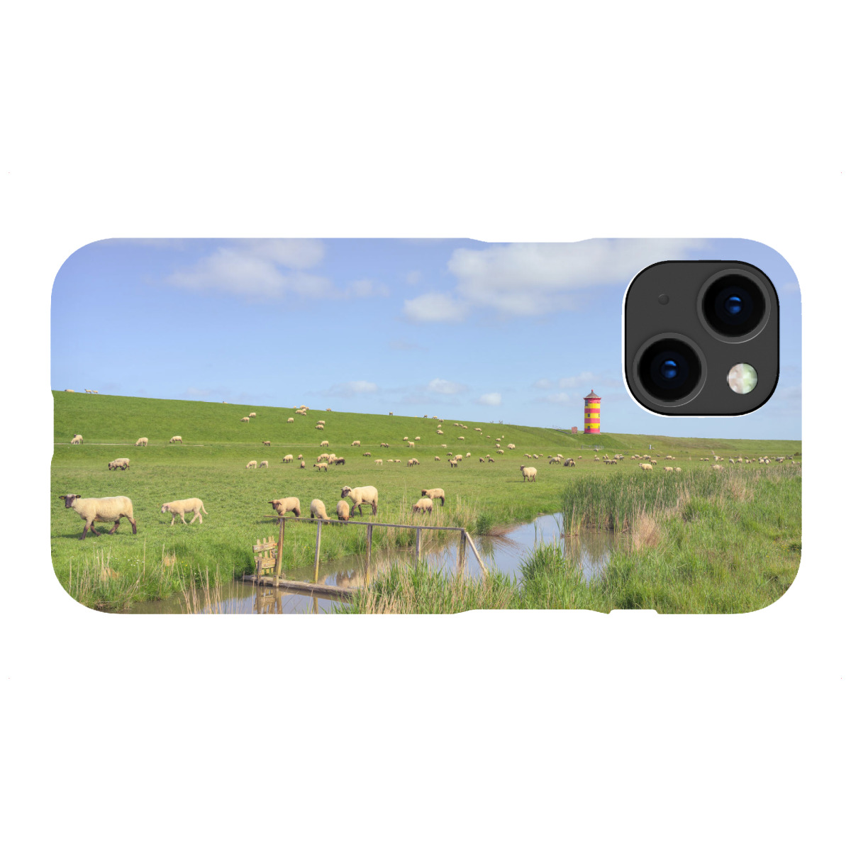 "Schafe beim Pilsumer Leuchtturm"für iPhone - Premium-Case Handyhülle artboxONE