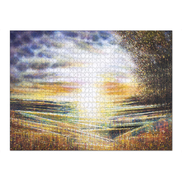 Puzzle Ravensburger "Wiese bei Sonnenuntergang" artboxONE - Natur,Floral