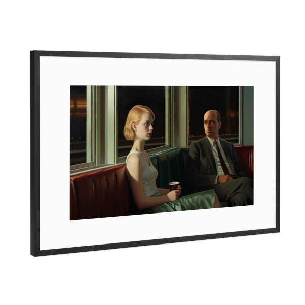 Poster mit Rahmen Schwarz (Metallic) "Honeymoon" artboxONE - Film,Menschen,Liebe