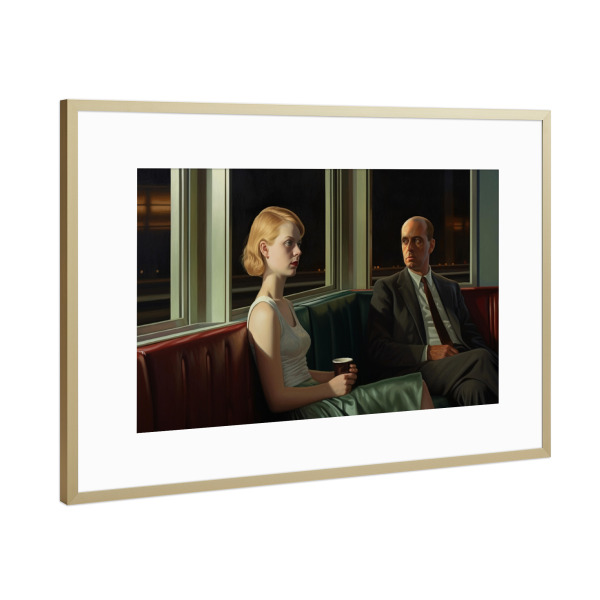 Poster mit Rahmen Gold "Honeymoon" artboxONE - Film,Menschen,Liebe