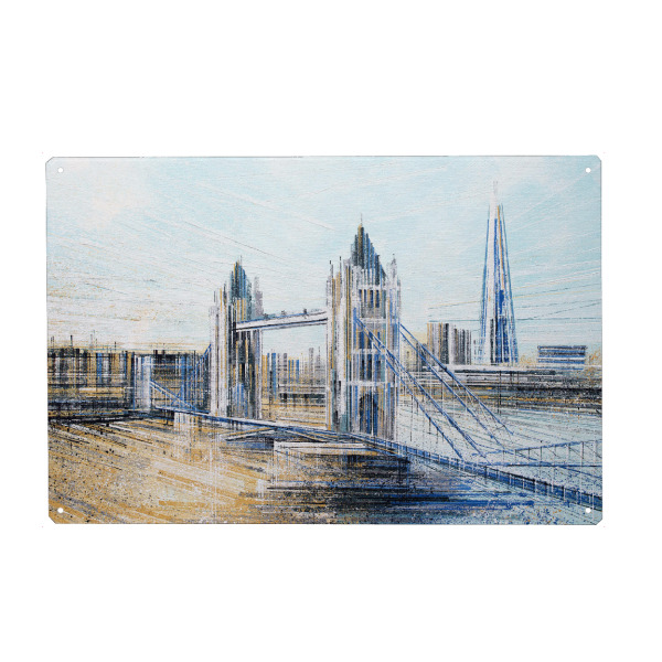Metall Poster "Nachmittag der London Tower Bridge" artboxONE - Städte / London,Architektur - London,Architektur,Stadt - Blechschild