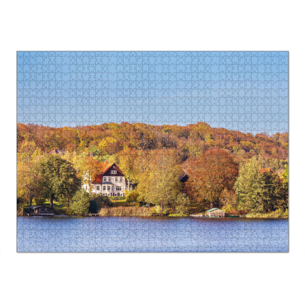 Puzzle Ravensburger "Haus, See, Bäume" artboxONE - Natur,Reise,Architektur