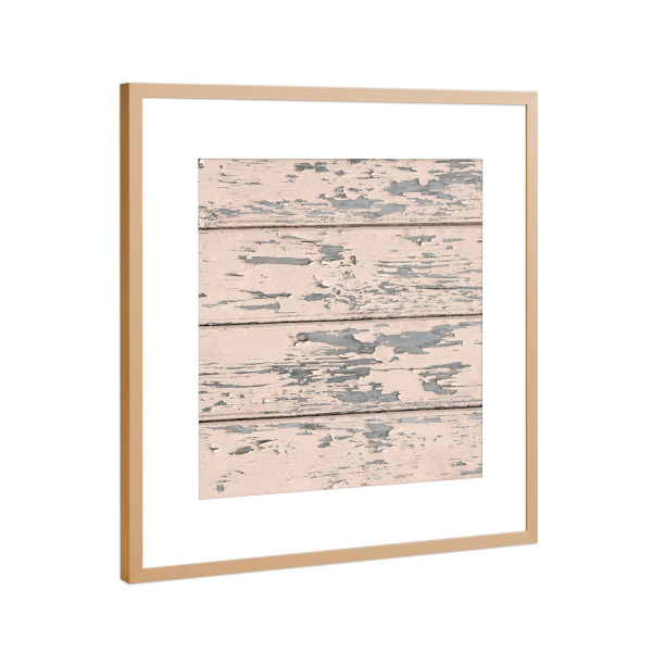 Poster mit Rahmen Kupfer "Pfirsiche in der Natur B" artboxONE - Abstrakt,Liebe - Holz,Used-look,Dekorativ,Rosa,Muster