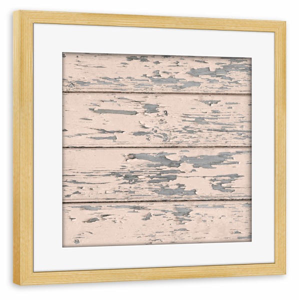 Poster mit Rahmen kiefer "Pfirsiche in der Natur B" artboxONE - Abstrakt,Liebe - Holz,Used-look,Dekorativ,Rosa,Muster