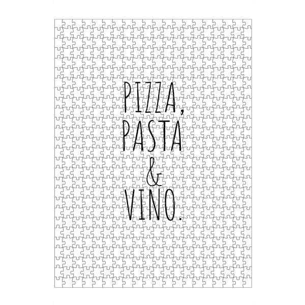 artboxONE Puzzle "Pizza und Wein" artboxONE - Typografie,Essen & Trinken,Menschen,Lustig