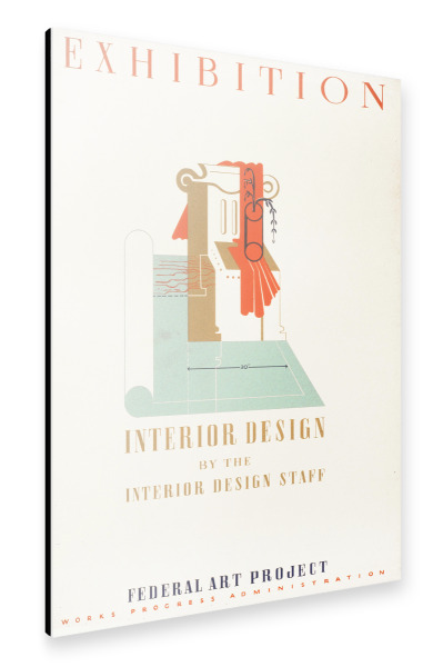 Alu-Dibond "Vintage Plakat - Interior Design" 30x20 cm artboxONE