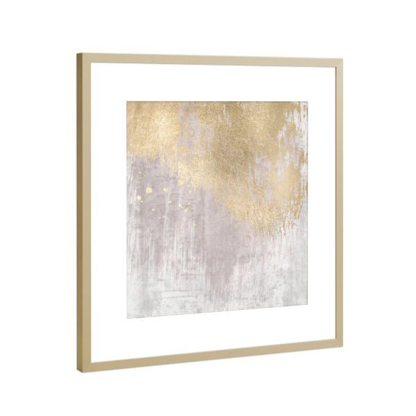 Poster mit Rahmen Gold "Rosa und graues abstraktes K" artboxONE - Abstrakt - Abstrakt,Rosa,Gold,Dekorativ,Dekor,Heimdekoration