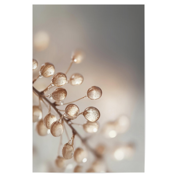 Poster 30x20 cm "Drop Leafs (one)" artboxONE - Natur,Floral,Für Mama - Natur,Floral,Florales motiv,Tropfen,Makro,Fotografie