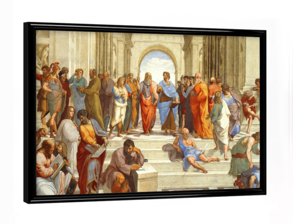 Poster mit schwarzem Rahmen "Die Schule von Athen" artboxONE - Menschen,Männer