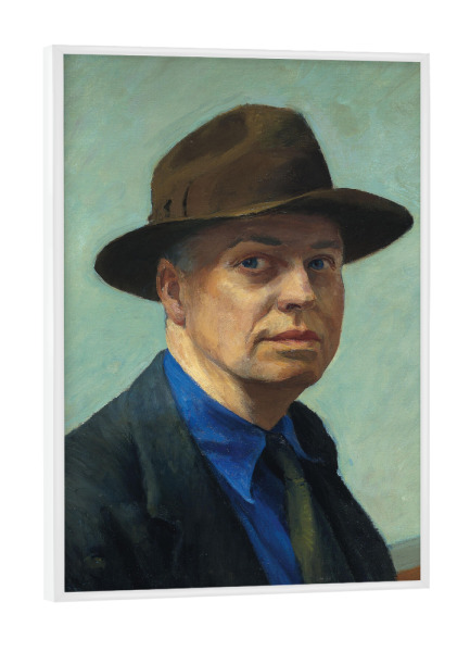 Poster mit weißem Rahmen "Edward Hopper" artboxONE - Menschen,Männer - Edward,Hopper,Portrait,Selbstbildnis,Mensch,Malerei,Gemälde,Kunst