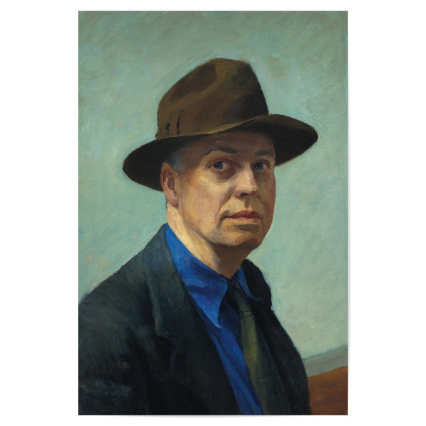 Poster 30x20 cm "Edward Hopper" artboxONE - Menschen,Männer - Edward,Hopper,Portrait,Selbstbildnis,Mensch,Malerei,Gemälde,Kunst