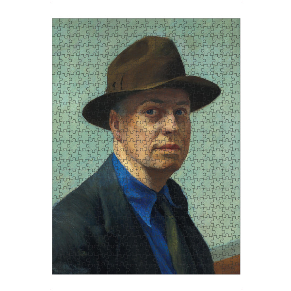 Puzzle Ravensburger "Edward Hopper" artboxONE - Menschen,Männer - Edward,Hopper,Portrait,Selbstbildnis,Mensch,Malerei,Gemälde,Kunst - Bild edward