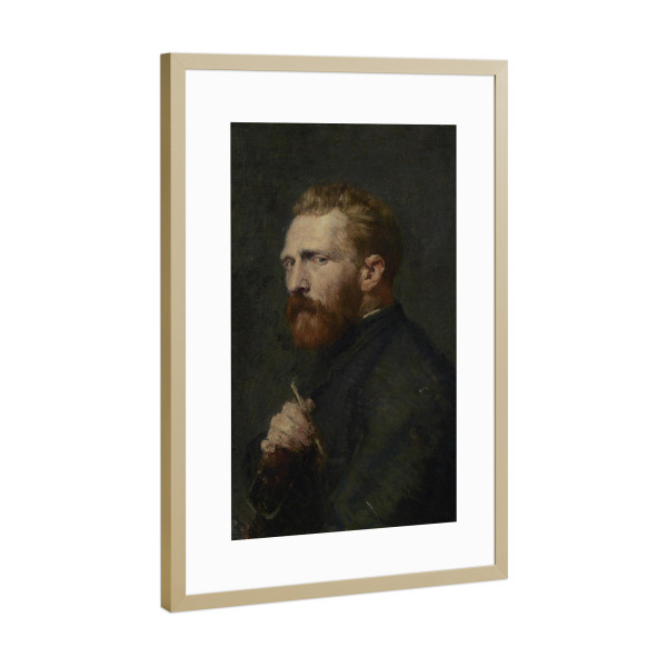 Poster mit Rahmen Gold "Porträt von Vincent van Gogh" artboxONE - Menschen,Männer - John russell,Porträt,Vincen,Van gogh,Kunst,Malerei,Gemälde