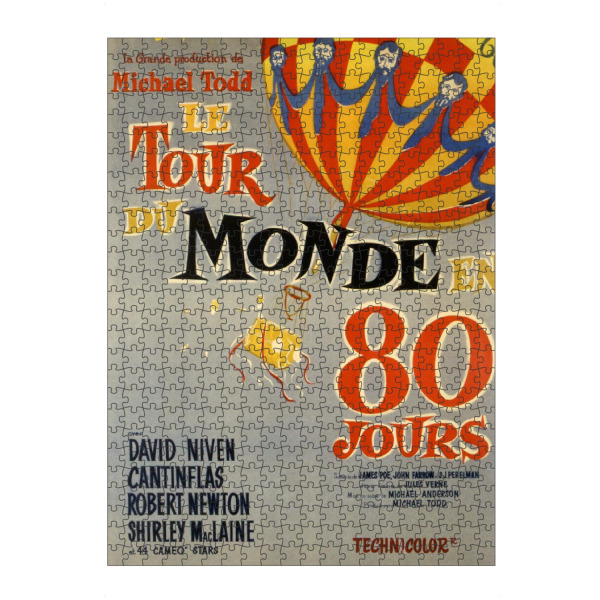 artboxONE Puzzle "Jules Verne - In 80 Tagen" artboxONE - Reise,Menschen - Jules verne,80 tage,Um die welt,Buch,Film - Bild jules verne