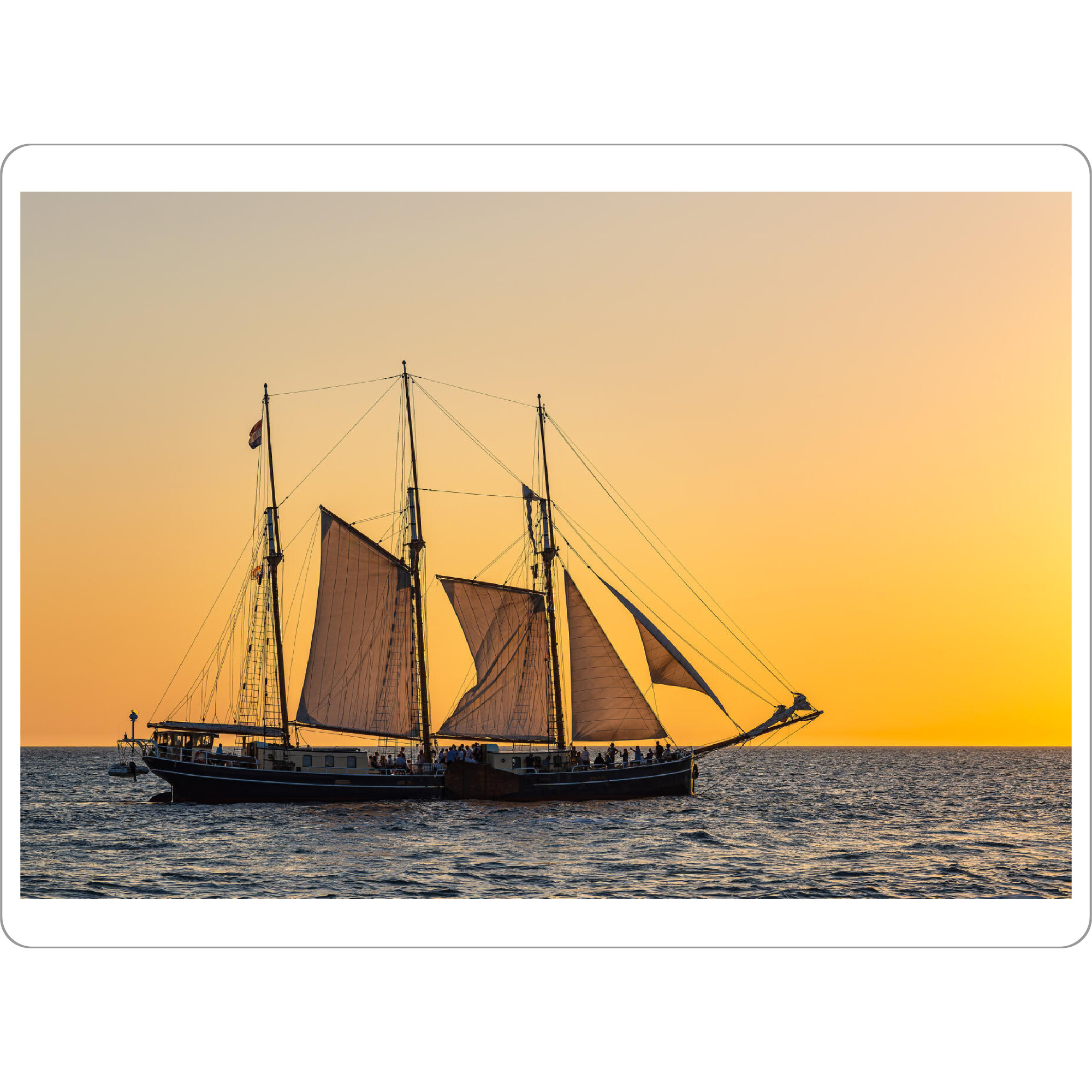 Tischset "Segelschiff, Sonnenuntergang, Meer" artboxONE - Natur,Reise,Reise / Strand und Meer