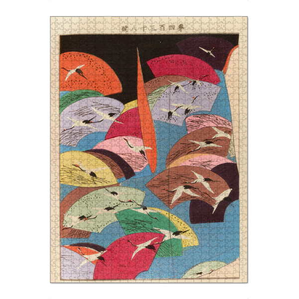 Puzzle Ravensburger "Kraniche - Abstrakte Illustration" artboxONE - Tiere,Abstrakt