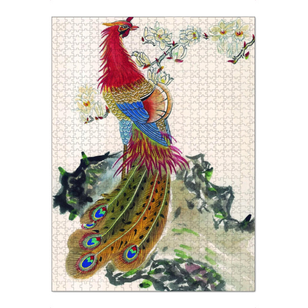 Puzzle Ravensburger "Fenghuang, Phönix" artboxONE - Tiere,Fiktion - Tiere,Fiktion,Fabelwesen,Phönix,Vogel,Aus der asche,Wiederauferstehung,Bunt,Japan