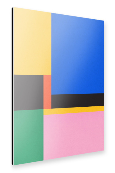 Alu-Dibond "Colorful geometric composition A" 30x20 cm artboxONE