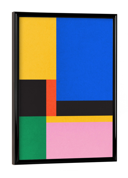 Poster mit schwarzem Rahmen "Colorful geometric composition A" artboxONE - Abstrakt,Geometrie