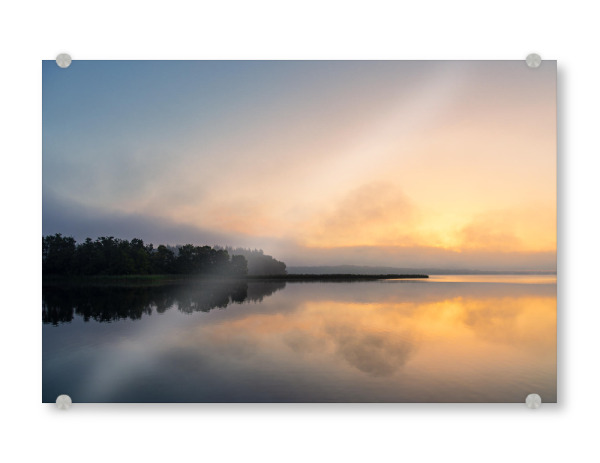 Acrylglasbild "Morgens am Schaalsee" artboxONE - Natur,Reise