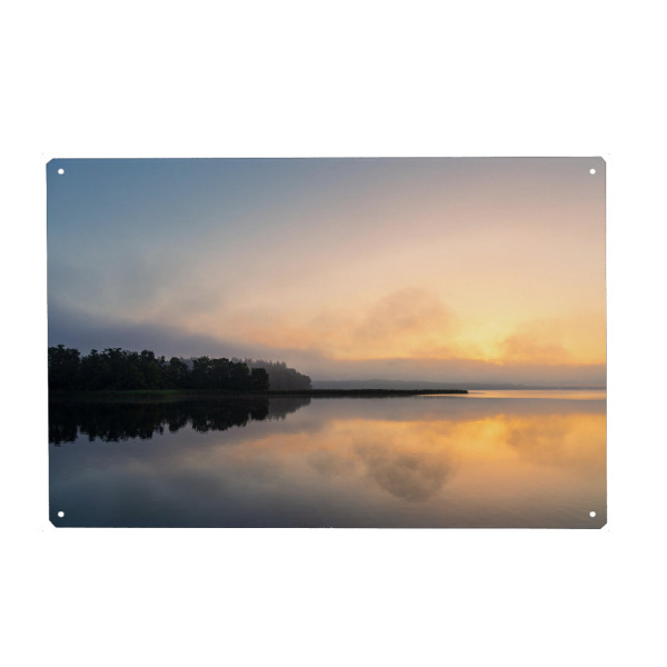 Metall Poster "Morgens am Schaalsee" artboxONE - Natur,Reise