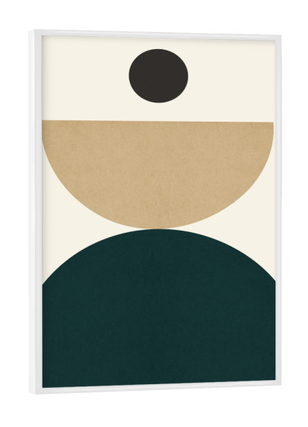 Poster mit weißem Rahmen "Composition of circles B" artboxONE - Abstrakt,Geometrie