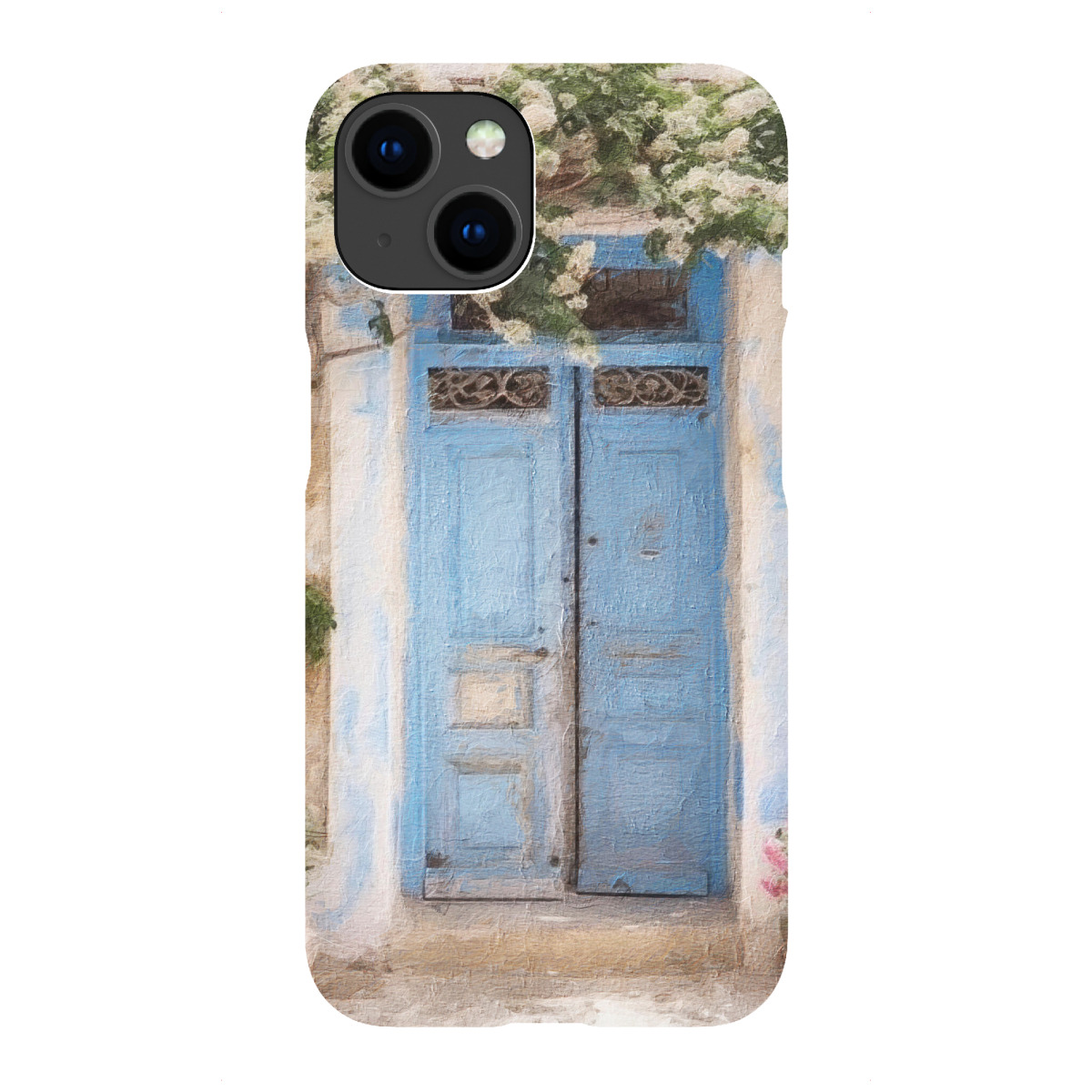 "Blaue griechische Tür J"für iPhone - Premium-Case Handyhülle artboxONE