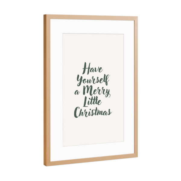 Poster mit Rahmen Kupfer "Habt frohe Weihnachten" artboxONE - Typografie,Für Kinder,Menschen,Weihnachten,Festivals